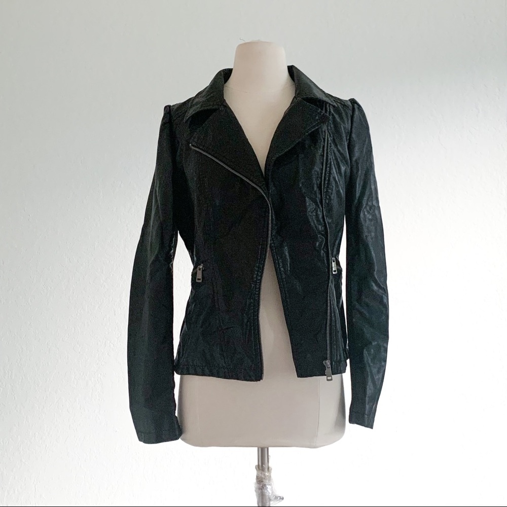 NWT LA COALITION Black Vegan Leather Jacket - Picture 4 of 16